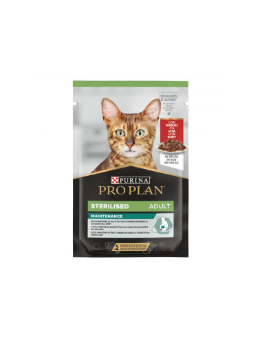 Pro Plan Sterilised - 85гр пауч за кастрирани котки с говеждо