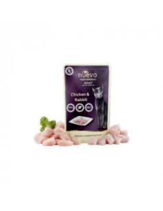 Nuevo Super Premium Chicken and Rabbit Храна за котки над 1 година с пилешко и заешко 85 гр (пауч)