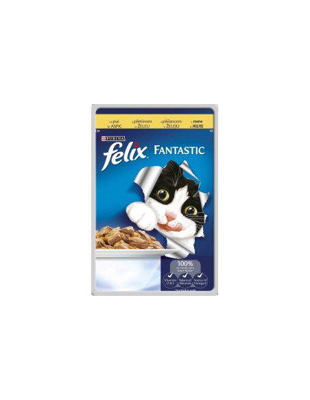 Храна в пауч за коте PURINA FELIX Fantastic Пиле 85 гр.