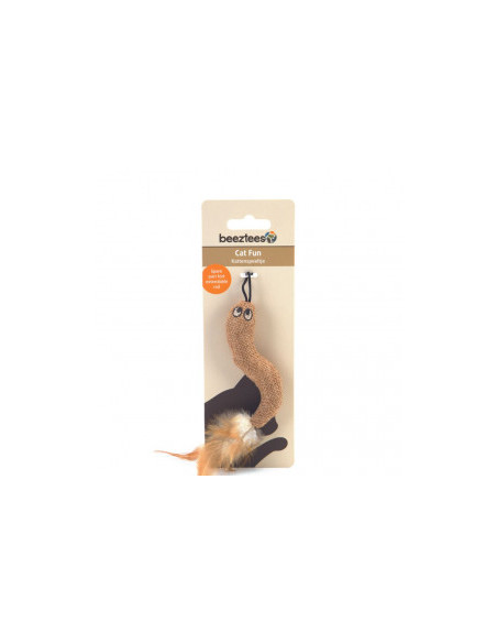 Плюшена котешка играчка Beeztees Plush snake за прикачване на въдица- змия