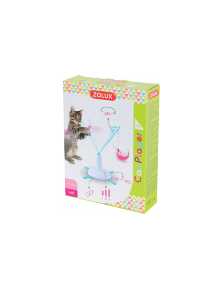 Zolux - интерактивна играчка за котки - въртележка с перо