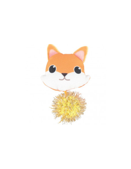 Играчка за котки Zolux - LOVELY FOX - лисица с помпон