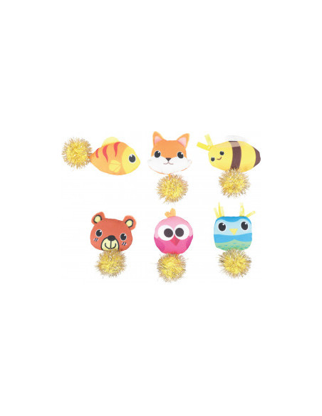 Играчка за котки Zolux LOVELY TEDDY - мече с помпон