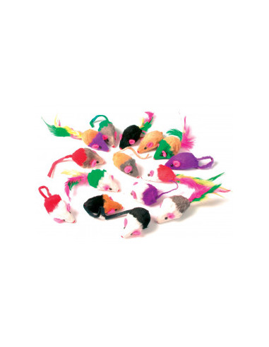 Играчка за котка Zolux FURRY MICE - мишка с пера