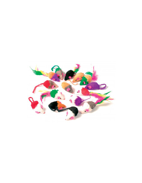 Играчка за котка Zolux FURRY MICE - мишка с пера