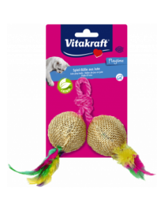 Играчка 2 конопени топки на въже