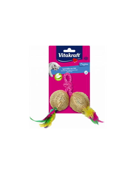 Играчка 2 конопени топки на въже