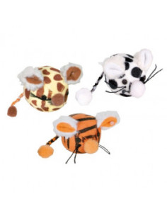 Trixie Mouse Balls - Котешка играчка в три цвята (бяла,жълта и оранжева) 4.5 см