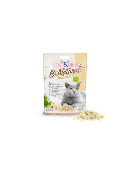 Соева котешка тоалетна Cat-Rina BeNatural - Висока абсорбация и стягащ ефект, без добавен аромат