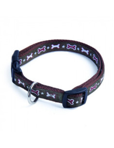 Нашийник за кучета Record OSSICINI с кокалчета, кафяв