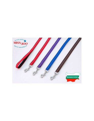 Повод за куче Miazoo Exclusive черно/червено 1,5/120см.