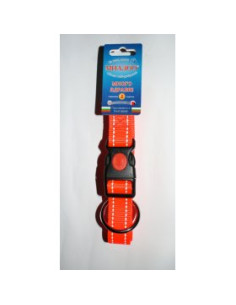 Нашийник за куче Miazoo 46х65см. оранжев със светлоотразителни нишки