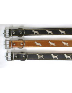 Нашийник за куче с капси питбул 3х70см. натурален