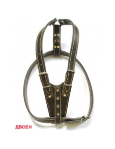 Нагръдник за кучета от едрите породи, двоен червен