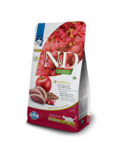 N-D Quinoa Hairball with Duck - Cranberry, Cat Adult – пълноценна храна с киноа за котки над 1г. срещу образуването на космен
