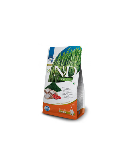 N-D SPIRULINA CAT HERRING KITTEN - пълноценна храна със спирулина за подрастващи котенца с херинга 1.5kg