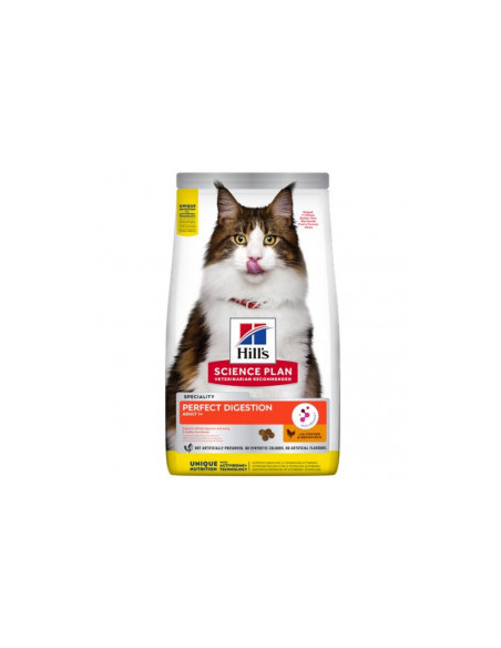 Hills Science Plan Perfect Digestion Adult - с пилешко и кафяв ориз, за котки над 1 година