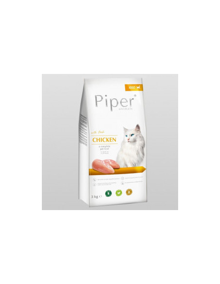 Суха Храна Piper Cat Chicken - За Котки Над 12 Месеца, с Прясно Пилешко Месо
