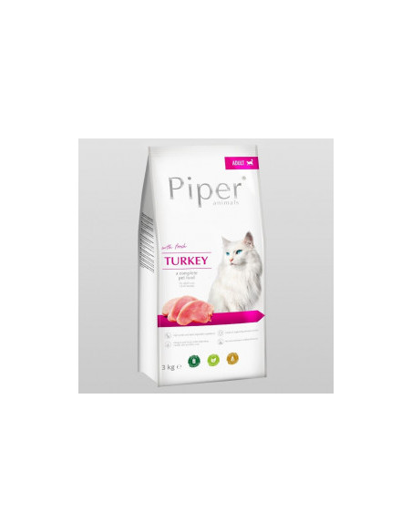 Суха Храна Piper Cat Turkey - За Котки Над 12 Месеца, с Прясно Пуешко Месо