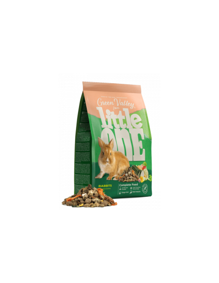 Пълноценна храна за зайци Little One "Green valley". Fibrefood for rabbits БЕЗ ЗЪРНО богата на фибри 750 гр.