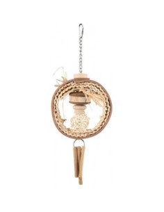 Играчка за папагал Flamingo DUMA HIPPIE - от бамбук и кокос 40см