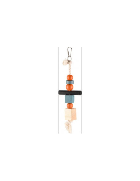 Цветна дървена играчка за папагали Flamingo SINA BALLS 32,5 см
