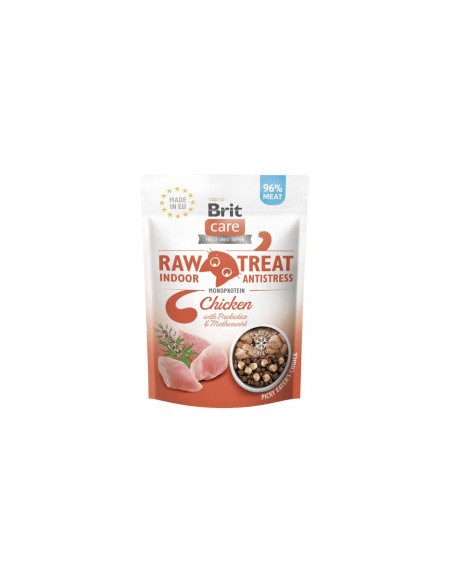 Лиофилизирани лакомства за котка Brit RAW treat cat indoor-antistress с пробиотици