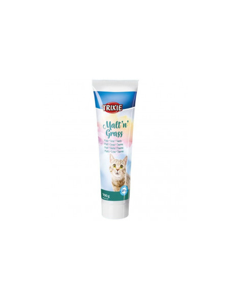 Малцова паста за котки Trixie MaltnGrass Anti hairball против космени топки, с таурин 100 гр.