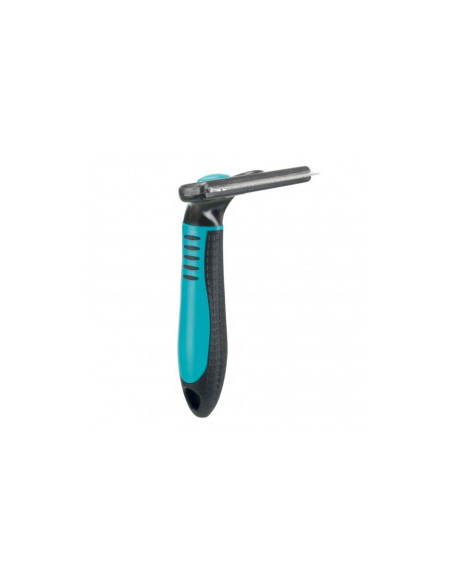 Грууминг инструмнт Trixie Carding furminator groomer за премахване на вече паднала козина и отстраняване на подкосъма 8x14 см