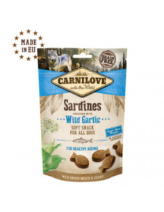 Полувлажни лакомства за куче Carnilove Semi-Moist Sardines enriched with Wild garlic cъс 35- Сардини, обогатени с див чесън, 