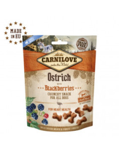 Хрупкави лакомства за куче Carnilove Crunchy snack Ostrich with Blackberries with Fresh meat с 33 -Прясно месо от щраус, 17- 