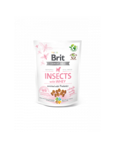 Brit Care Crunchy Cracker. Insects with Whey enriched with Probiotics - лакомство за малки кученца с насекоми,пробиотици и ма