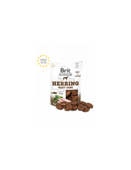 Brit Jerky Snack–Herring Meaty coins - лакомство за кучета месни кръгчета с херинга