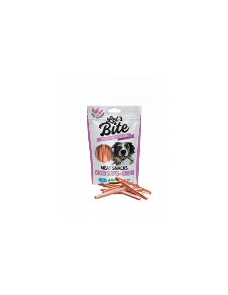 Let’s Bite Meat Snacks - лакомство за кучета-ленти с пилешко месо и риба треска