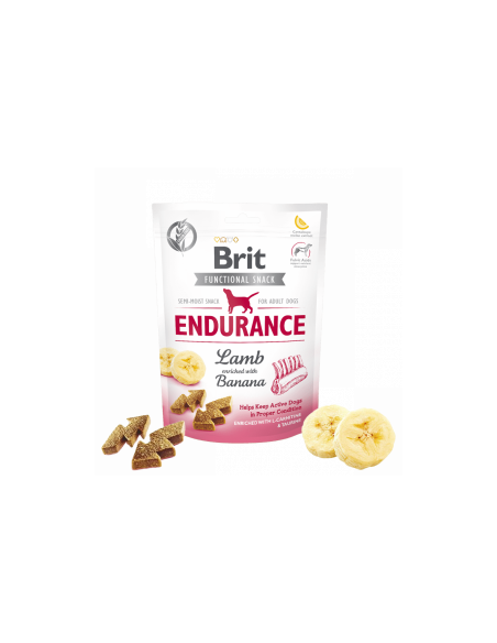 Brit Care Dog Functional Snack Endurance Lamb - лакомство за издръжливост с агнешко и банан 150гр.