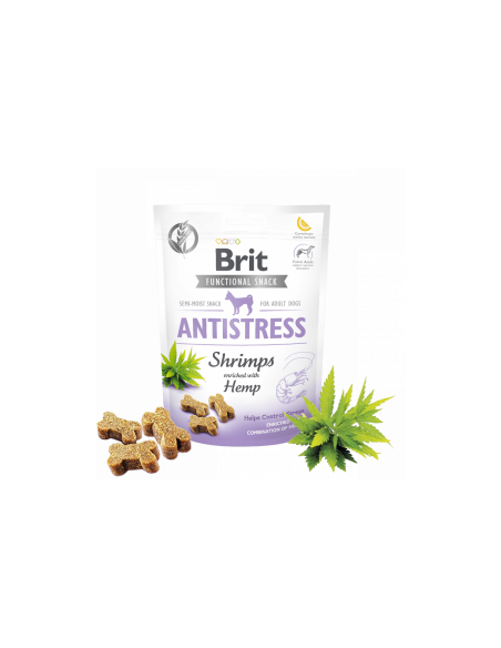 Brit Care Dog Functional Snack Antistress Shrimps - антистрес лакомство със скариди и коноп 150гр.