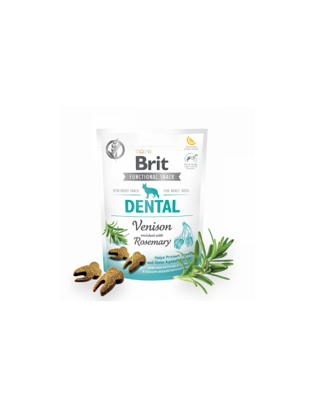 Brit Care Dog Functional Snack Dental Venison - дентално лакомство с еленско и розмарин 150гр.