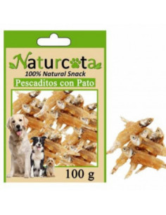 Натурални лакомства за кучета Naturcota- сушени цели рибки, обвити в пилешко месо, 100гр