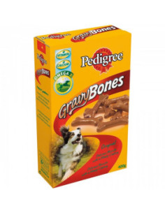 Лакомство за куче PEDIGREE Gravy Bones бисквитки с месна обвивка 400гр.