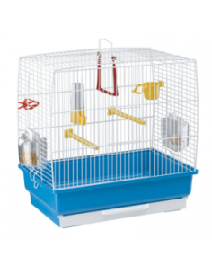 Оборудвана клетка за птици CAGE REKORD 2 WHITE 39х25х41см.