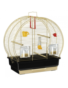 Оборудвана клетка за птици CAGE LUNA 2 BRASS 44,5x25x45,5см.