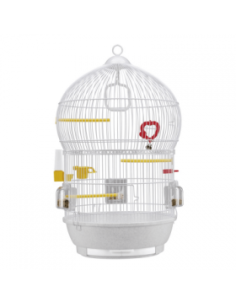 Оборудвана клетка за птици CAGE BALI WHITE 43,5х68,5см.