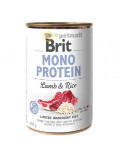 Консервирана храна за кучета BRIT MONO PROTEIN LAMB - RICE - със 72- прясно агнешко месо и 4- ориз