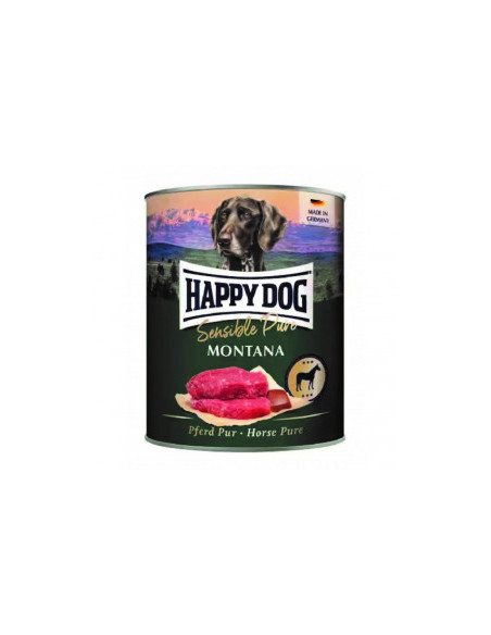 Консервирана храна за кучета Happy Dog Montana - от прясно конско месо, без соя,растителни добавки, оцветители или консервант