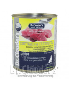 Пълноценна, консервирана кучешка храна Dr.Clauders Selected Meat Turkey - Potato с Пуешко месо и картофи