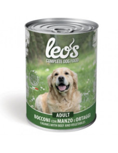 Leo’s Adult с телешко и зеленчуци – консерва хапки в сос – за кучета в зряла възраст