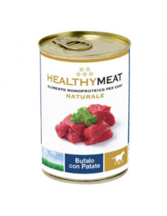 Консервирана храна за кучета HEALTHY MEAT MONO BITS DOG - buffalo and potatoes - 100- чист протеин от биволско и картофи 400г