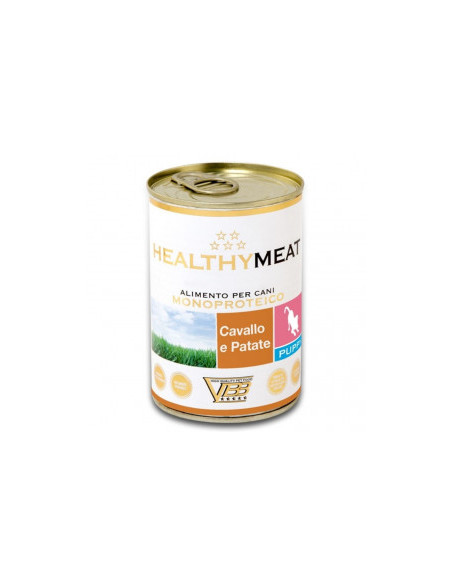 Консервирана храна за кучета HEALTHY MEAT Mono Protein Horse And Potatoes PUPPY със 100- чист протеин от конско месо и картоф