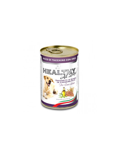 Консервирана храна за кучета HEALTHY MEAT All days Turkey and Barley с прясно пуешко месо и пшеница