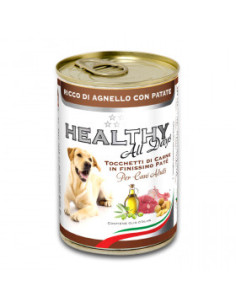 Консервирана храна за кучета HEALTHY MEAT All Days с прясно агнешко месо , телешко, пуешко месо и картофи